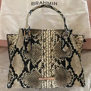 Brahmin Mini Priscilla Caviar Felix Python Print